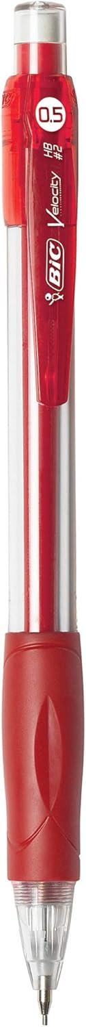 BIC Velocity Strong Lead Mechanical Pencils With Colorful Barrel Thick Point 09mm 5Count Pack Mechanical Pencils With Erasers2 Count Pack of 1
