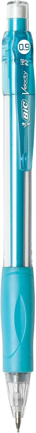 BIC Velocity Strong Lead Mechanical Pencils With Colorful Barrel Thick Point 09mm 5Count Pack Mechanical Pencils With Erasers2 Count Pack of 1