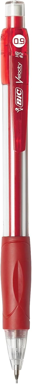 BIC Velocity Strong Lead Mechanical Pencils With Colorful Barrel Thick Point 09mm 5Count Pack Mechanical Pencils With Erasers5 Count Pack of 1