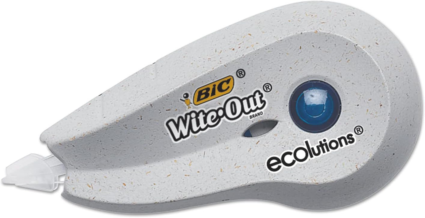 BIC WiteOut Brand ECOlutions Mini Correction Tape White 2Count