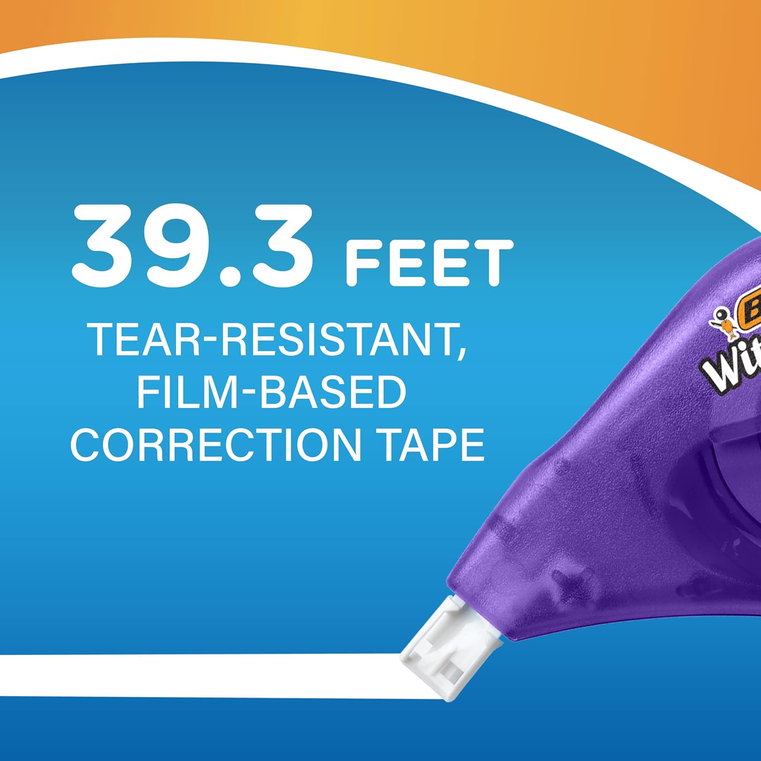 BIC WiteOut Brand EZ Correct Correction Tape White Fast Clean ampamp Easy To Use TearResistant Tape 6Count