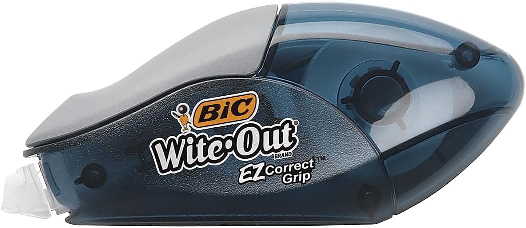 BIC WiteOut Brand EZ Correct Grip Correction Tape 335 Feet 2Count Pack of white Correction Tape Fast Clean and Easy to Use TearResistant Tape Office or School Supplies