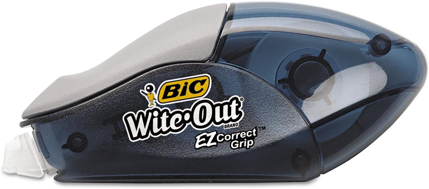 BIC WiteOut Brand EZ Correct Grip Correction Tape 335 Feet 2Count Pack of white Correction Tape Fast Clean and Easy to Use TearResistant Tape Office or School Supplies
