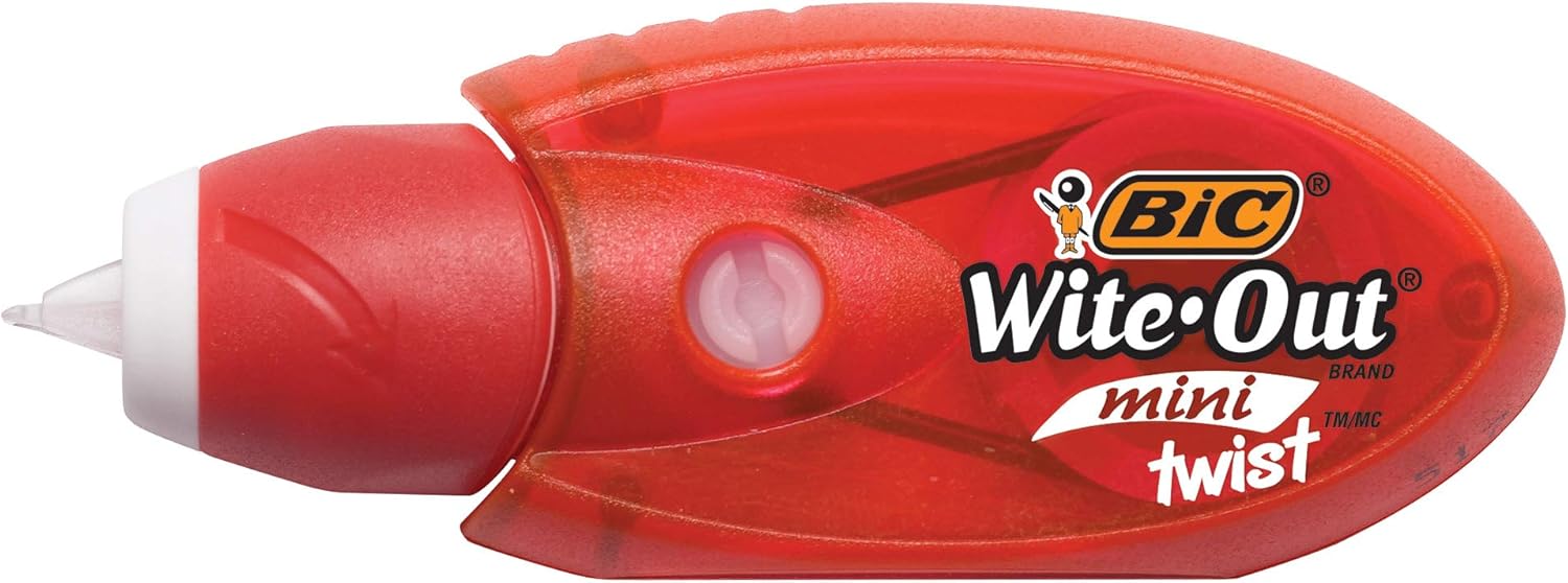 BIC WiteOut Brand Mini Twist Correction Tape White 1Count1 Count Pack of 1