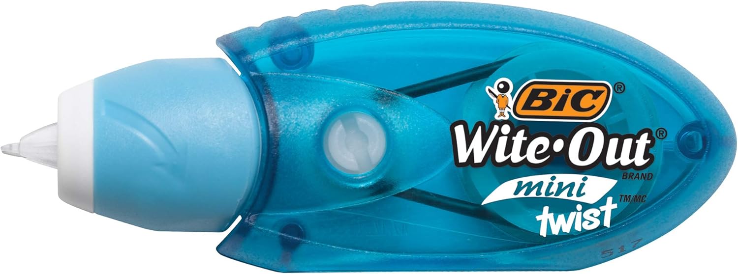 BIC WiteOut Brand Mini Twist Correction Tape White 1Count2 Count Pack of 1