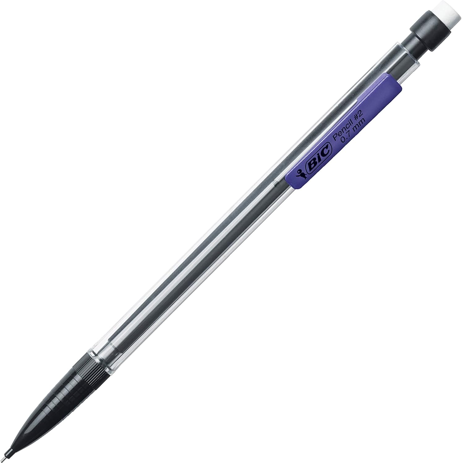 BIC XtraLife Mechanical Pencil Clear Barrel Medium Point 07mm 12Count  Black