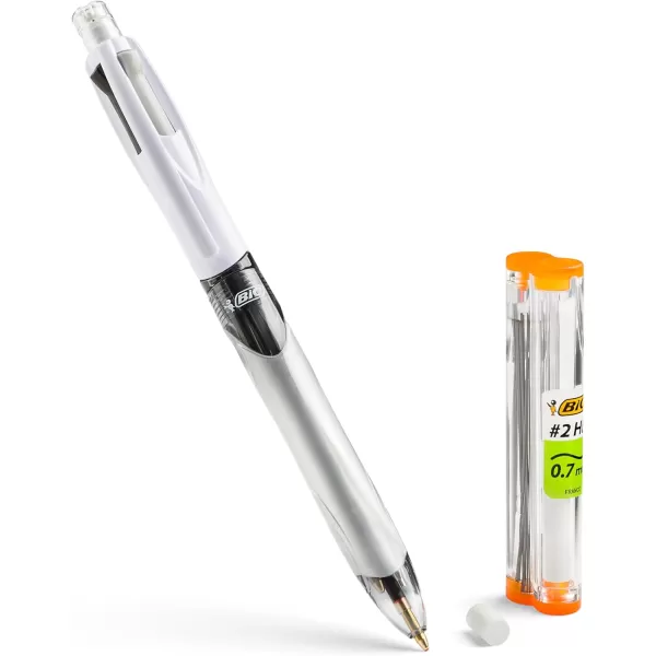BIC 4Color 31 Ballpoint Pens and Pencil Medium Point 10 mm Assorted Colors 1Count Pack Pens for School and Office Supplies