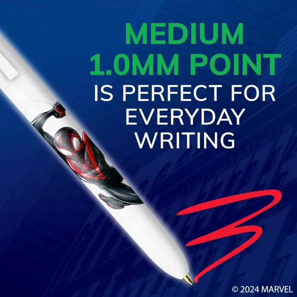 BIC 4Color Marvels Avengers Edition Retractable Ball Pens Medium Point 10mm 3Count Pack Retractable Ball Pen With LongLasting Ink2Count Pack of 1
