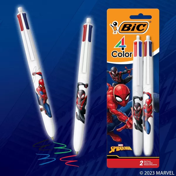 BIC 4Color Marvels Avengers Edition Retractable Ball Pens Medium Point 10mm 3Count Pack Retractable Ball Pen With LongLasting Ink2Count Pack of 1