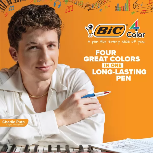 BIC 4Color Original Retractable Ball Pens Versatile 10mm Medium Point LongLasting Ink Great Gift Idea 3Count in Assorted Colors
