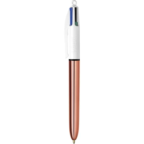 BIC 4Color Shine Retractable Ball Pens Versatile 10mm Medium Point LongLasting Ink Great Gift Idea 3Count in Assorted Colors