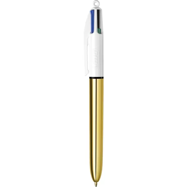 BIC 4Color Shine Retractable Ball Pens Versatile 10mm Medium Point LongLasting Ink Great Gift Idea 3Count in Assorted Colors
