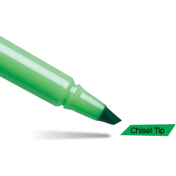 BIC Brite Liner Highlighter Chisel Tip Green 12Count BL11GREENGreen
