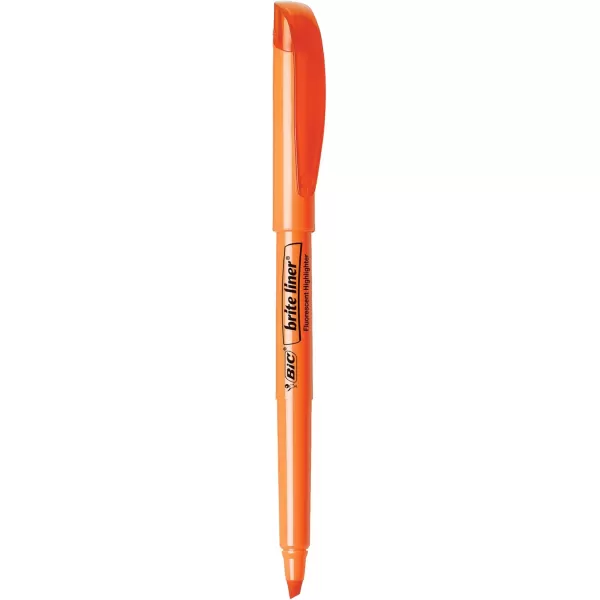 BIC Brite Liner Highlighter Chisel Tip Green 12Count BL11GREENOrange