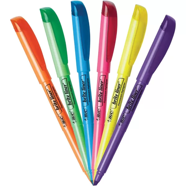 BIC Brite Liner Highlighter Chisel Tip Green 12Count BL11GREENOrange