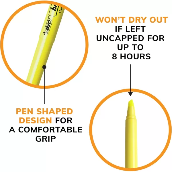 BIC Brite Liner Highlighter Chisel Tip Green 12Count BL11GREENYellow