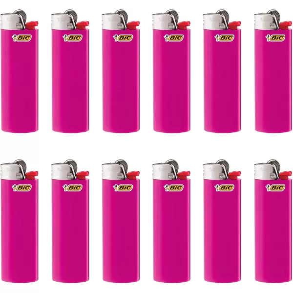 BIC Classic Maxi Pocket Lighter Pink 12Pack Packaging May Vary