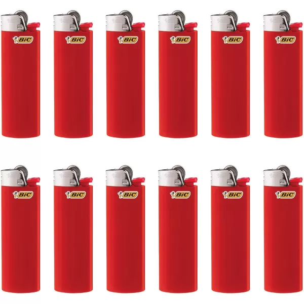 BIC Classic Maxi Pocket Lighter Red 12Pack Packaging May Vary