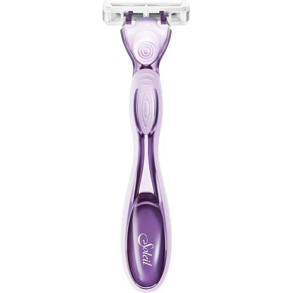 BIC Click 5 Soleil Womens Disposable Razors 5 Blades With a Moisture Strip For a Smoother Shave 1 Handle and 3 Cartridges 4 Piece Razor Set1 Handle  3 Cartridges