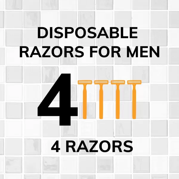 BIC Comfort 3 Disposable Razors LongLasting 3Blade Razors for Men Perfect razors Designed for Smooth and Comfortable Shave 24Count1 Count Pack of 4