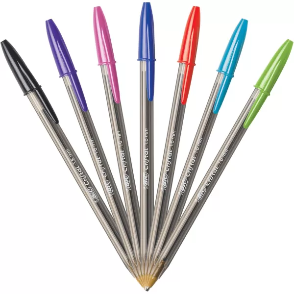 BIC Cristal Xtra Bold Ballpoint Pens Bold Point 16mm For Vivid And Dramatic Lines Assorted Colors 24Count PackAssorted