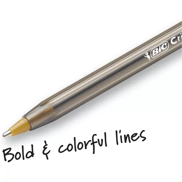 BIC Cristal Xtra Bold Ballpoint Pens Bold Point 16mm For Vivid And Dramatic Lines Assorted Colors 24Count PackBlue