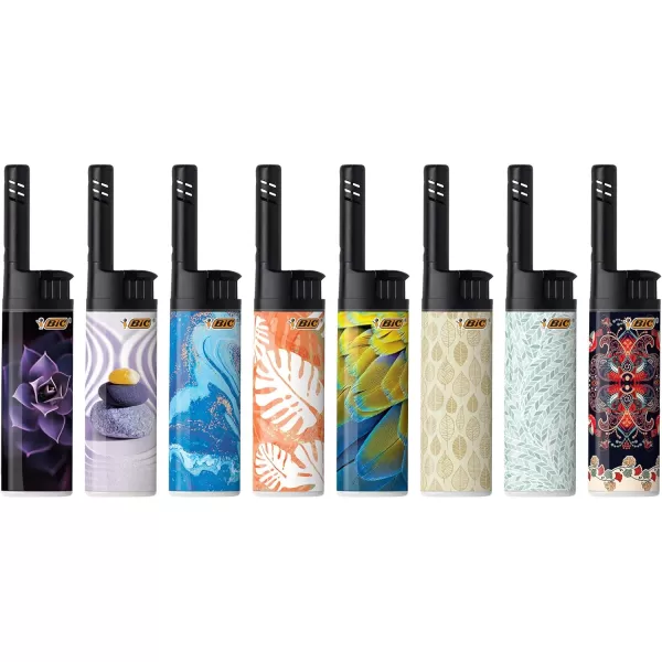 BIC EZ Reach Candle Lighter The Ultimate Lighter with Wand for Candles Assorted Home Decor Designs 3 Count Pack of Long Lighters