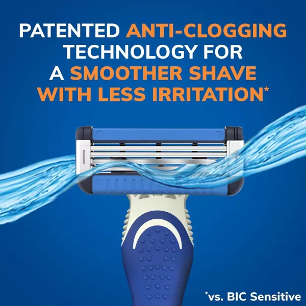 BIC EasyRinse AntiClogging Mens Disposable Razors for a Smooth Summer Shave With Less Irritation Shaving Razors With 4 Blades 6 Pack1 Count Pack of 1