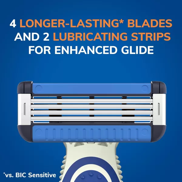 BIC EasyRinse AntiClogging Mens Disposable Razors for a Smooth Summer Shave With Less Irritation Shaving Razors With 4 Blades 6 Pack6 Count Pack of 1