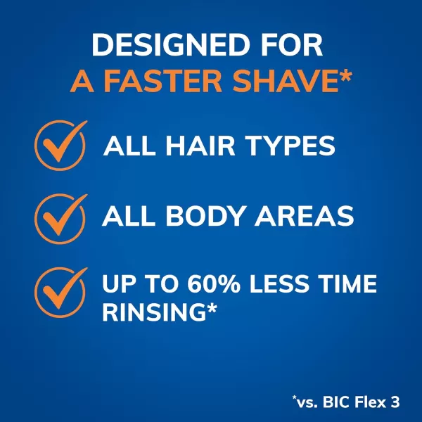 BIC EasyRinse AntiClogging Mens Disposable Razors for a Smooth Summer Shave With Less Irritation Shaving Razors With 4 Blades 6 Pack6 Count Pack of 1