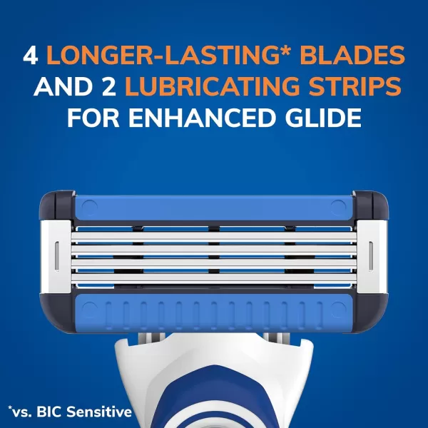 BIC EasyRinse AntiClogging Refillable Mens Razors With 4 Blades 1 Handle and 9 Refill Razor Cartridges Razor KitAssorted