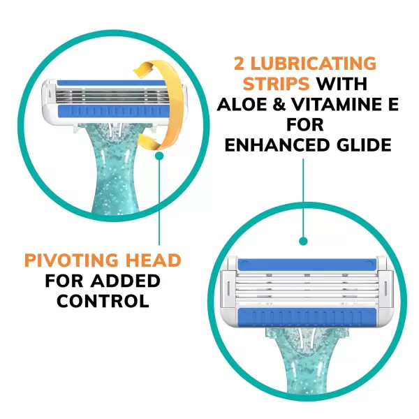 BIC EasyRinse AntiClogging Womens Disposable Razors for a Smoother Shave With Less Irritation Easy Rinse Shaving Razors With 4 Blades 2 Count1 Count Pack of 2