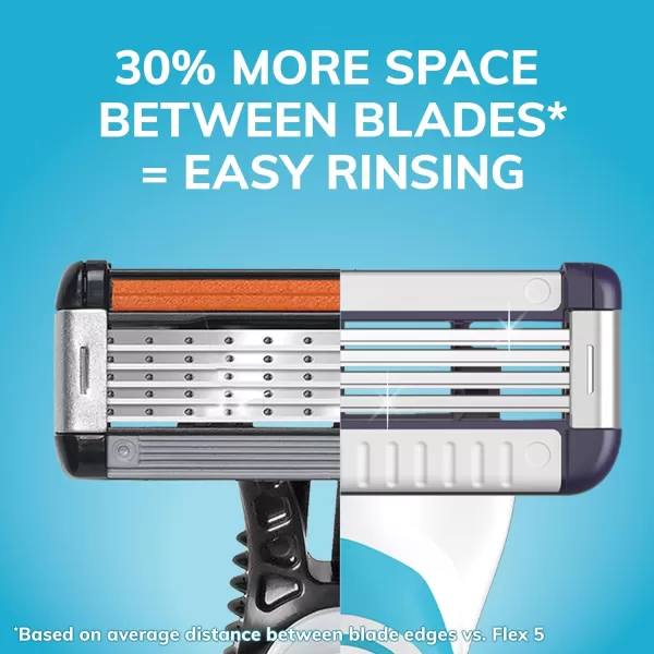 BIC EasyRinse Sensitive AntiClogging Refillable Mens Razors With 4 Blades 1 Handle and 9 Refill Razor Cartridges Razor Kit