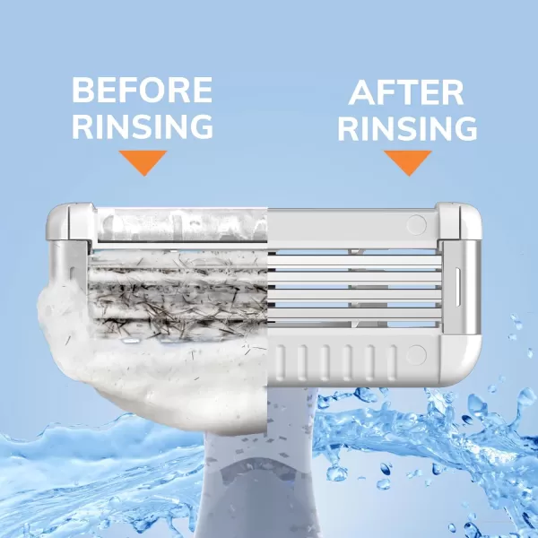 BIC EasyRinse Sensitive AntiClogging Womens Disposable Razors Clinically Proven for Sensitive Skin Shaving Razors With 4 Blades 6 CountAssorted