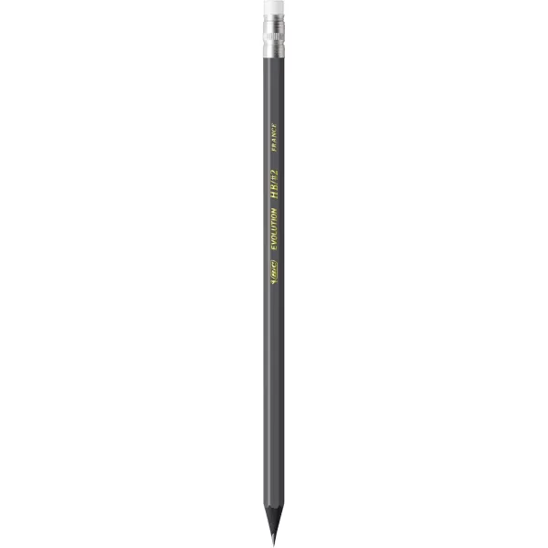 BIC Evolution Cased Pencil 2 Lead Yellow Barrel 24Count PGEYP241BLKGray
