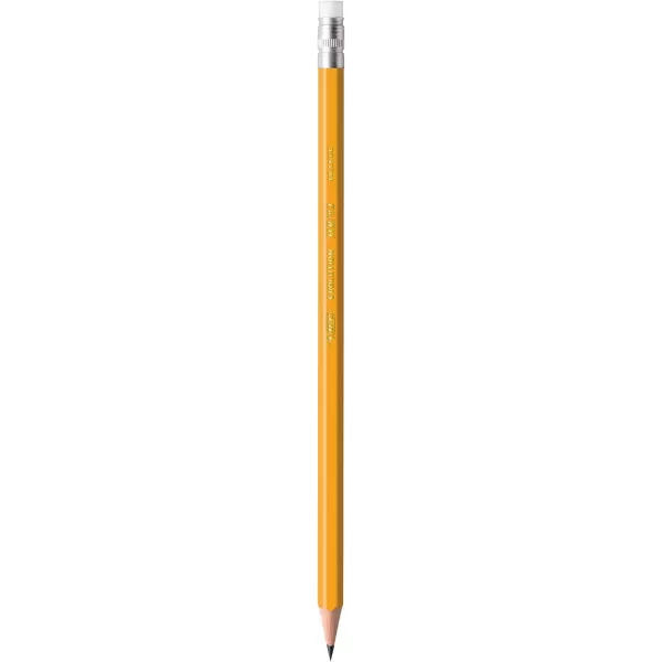 BIC Evolution Cased Pencil 2 Lead Yellow Barrel 24Count PGEYP241BLKYellow