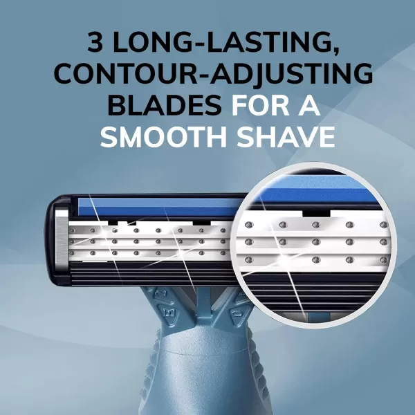 BIC Flex 3 Titanium Mens Disposable Razors With 3 Blades Ideal Razor For Face and Body Shaving 8 Piece Razor Kit for Men8 Count Pack of 1