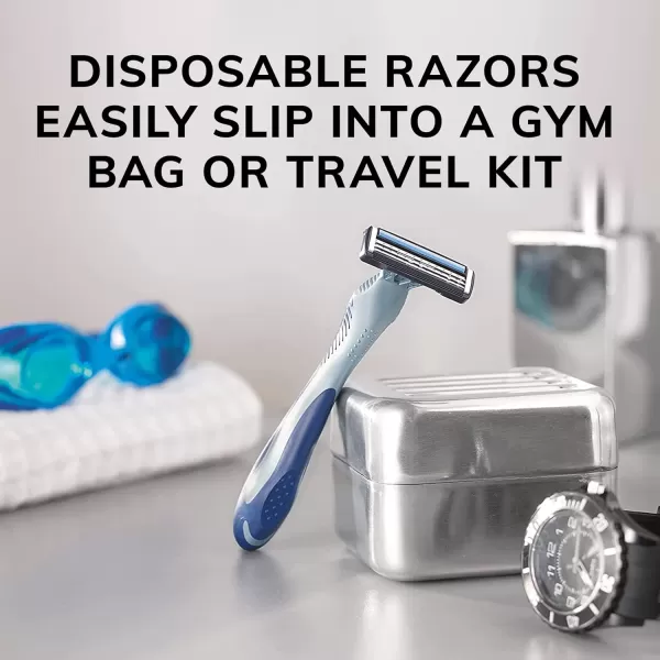 BIC Flex 3 Titanium Mens Disposable Razors With 3 Blades Ideal Razor For Face and Body Shaving 8 Piece Razor Kit for Men8 Count Pack of 1