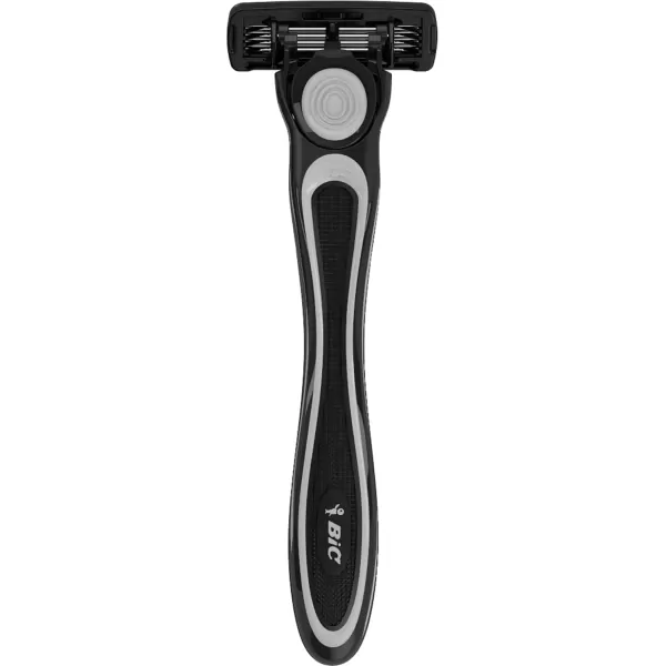 BIC Flex 4 Refillable Refill Razor Cartridges for Men LongLasting 4 Blade Razor Heads for Sensitive Skin 10 Refill CartridgesBlack
