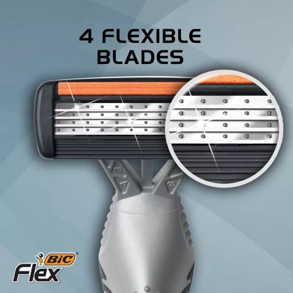 BIC Flex 4 Sensitive Disposable Razors For Men For a Smooth UltraClose and Comfortable Summer Shave 10 Piece Disposable Razor SetAssorted
