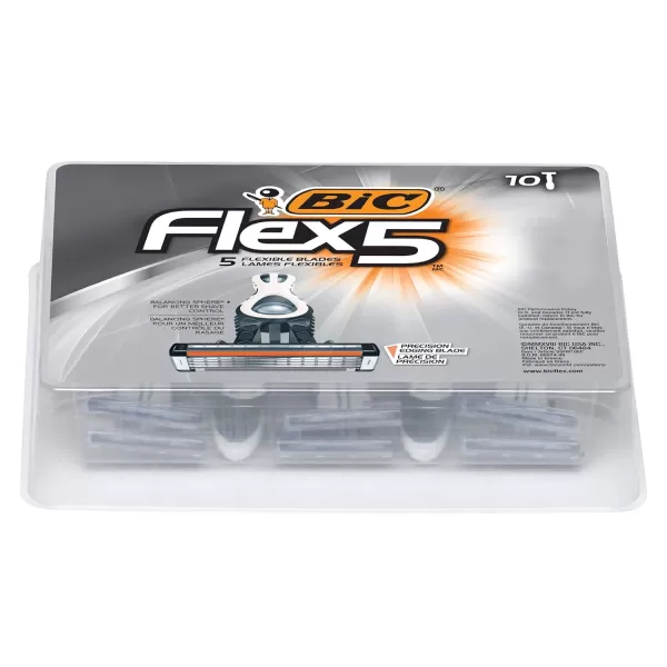 BIC Flex 5 Titanium 5Blade Disposable Razor for Men Sensitive Skin Razor For a Smooth Comfortable and Close Shave 4 Piece Razor SetAssorted