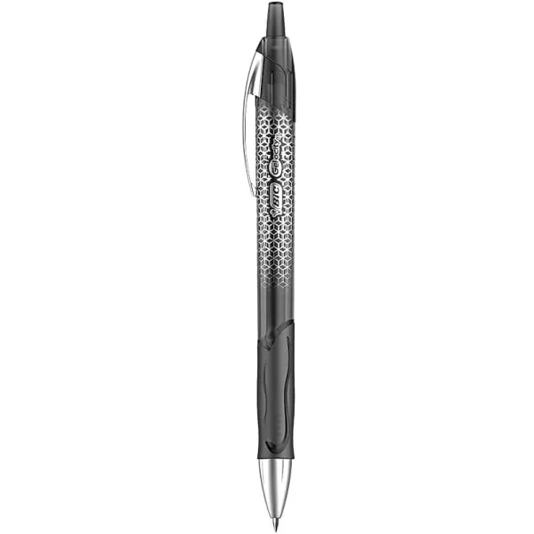 BIC GelOcity Ultra Gel Pens Medium Point Retracable 07mm Black Ink Gel Pen 12Count
