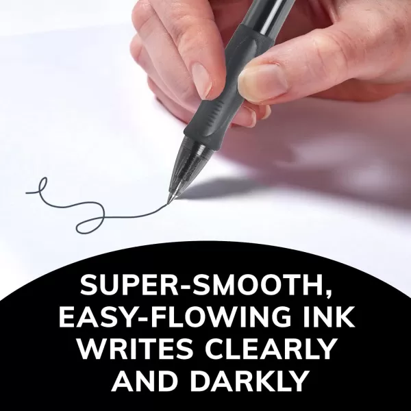 BIC Gelocity Original Black Gel Pens Medium Point 07mm 24Count Pack Retractable Gel Pens With Comfortable Grip