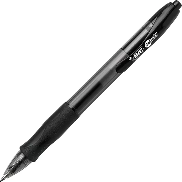 BIC Gelocity Original Black Gel Pens Medium Point 07mm 24Count Pack Retractable Gel Pens With Comfortable Grip