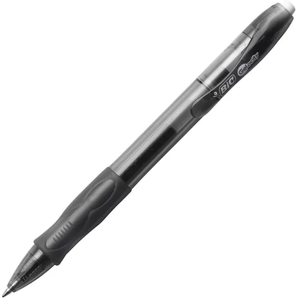 BIC Gelocity Original Black Gel Pens Medium Point 07mm 2Count Pack Retractable Gel Pens With Comfortable Grip