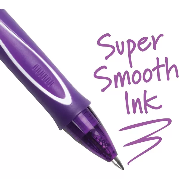 BIC Gelocity Quick Dry Assorted Colors Gel Pens Colors May Vary Medium Point 07mm 12Count Pack Retractable Gel Pens With Comfortable Full Grip12 Count Pack of 18