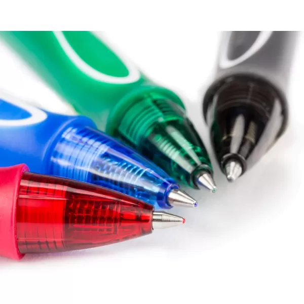 BIC Gelocity Quick Dry Blue Gel Pens Medium Point 07mm 12Count Pack Retractable Gel Pens With Comfortable Full GripAssorted