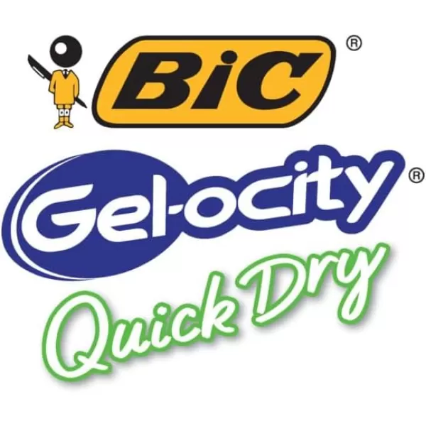 BIC Gelocity Quick Dry Gel Pen Fine Point 05mm  Box of 12 Black Gel PensBlack