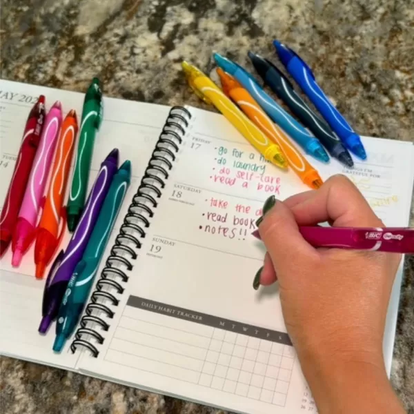 BIC Gelocity Quick Dry Ocean Themed Gel Pens Medium Point 07mm 8Count Gel Pen Set Assorted Colors May Vary Colored Gel Pens for Note Taking and Journaling