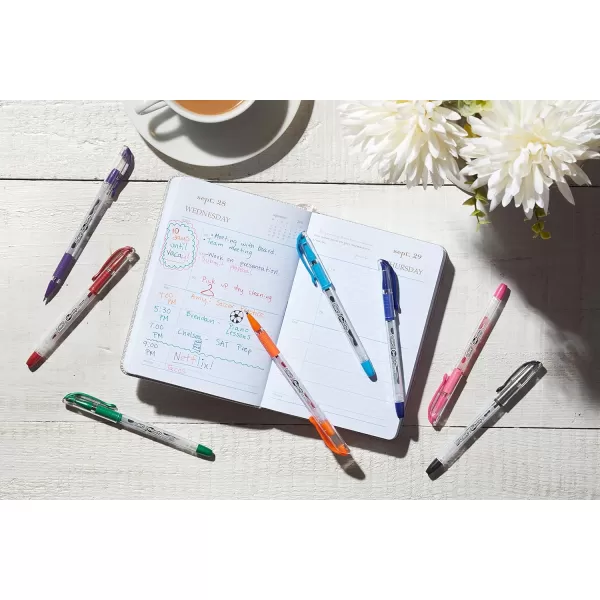 BIC Gelocity Smooth Stic Gel Pen Fine Point 05mm Assorted Colors 36Count Vibrant and Smooth Gel Ink PensAssorted Business